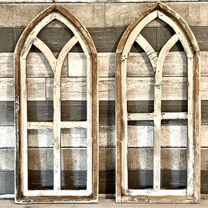COPY - COPY - COPY - Rustic Farmhouse Wood Cathedral Arch Set Of Two